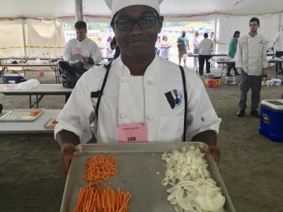 SkillsUSA State Fair Culinary Arts Knife Skills Contestant