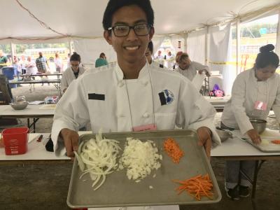 SkillsUSA State Fair Culinary Arts Knife Skills Contestant